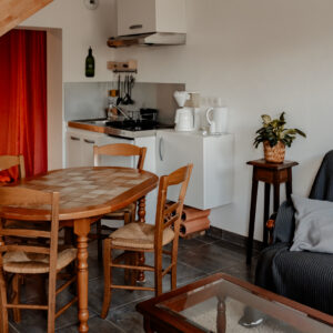 Pièce de vie avec kitchenette